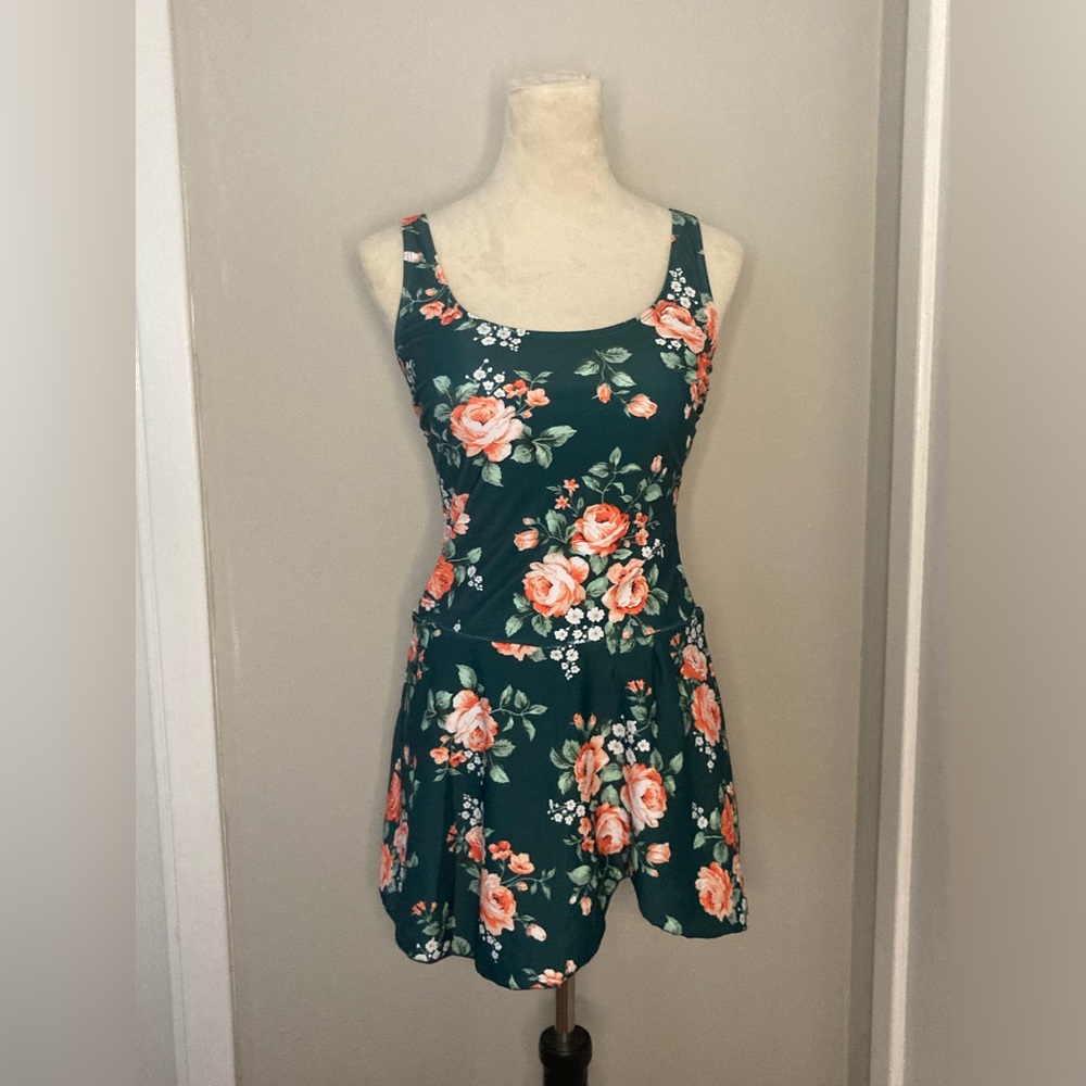 Eomenie Green Floral One Piece Swimsuit - Picture 2 of 5